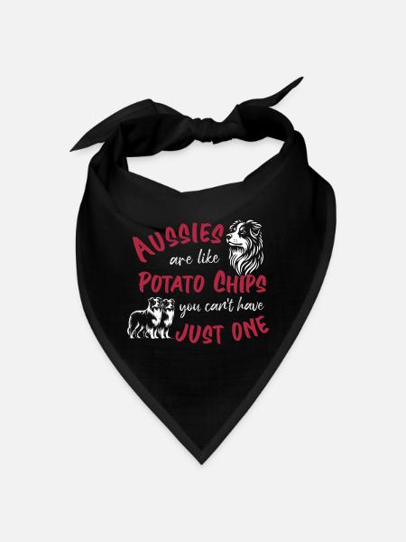 Aussies are like Potato Chips - red - Bandana - black