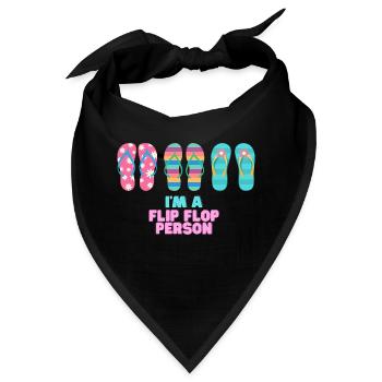 Vacation mood - I'm a Flip Flop Person - Bandana - Schwarz - Vorne
