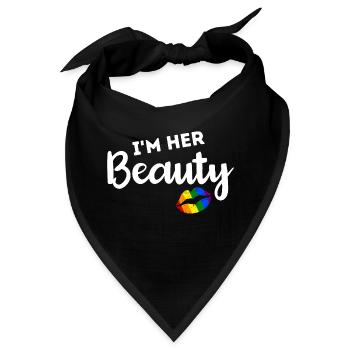 LGBT Pride Regenbogenpaare Lesben Ich bin Ihre Schönheit - Bandana - Schwarz - Vorne
