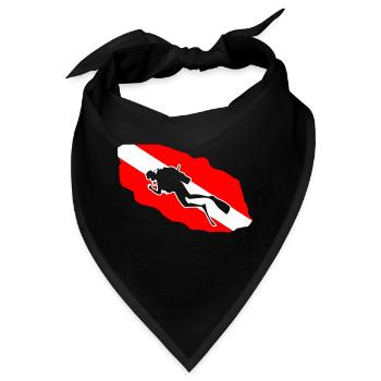 Tauchpavillon - Bandana - Schwarz - Vorne
