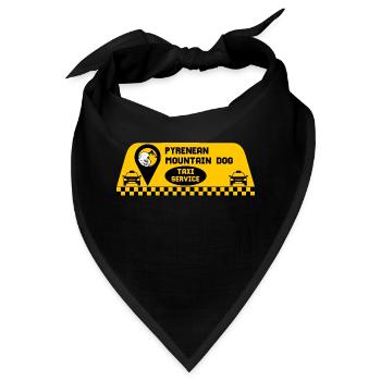 Pyrenäen-Sennenhund-Taxiservice - Bandana - Schwarz - Vorne