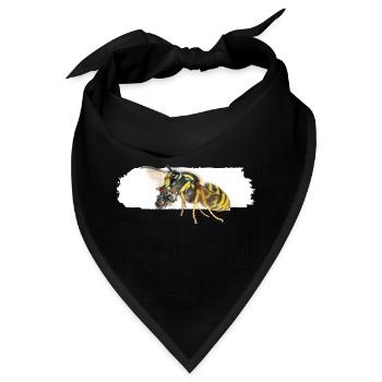 Wespe beim Transport - Bandana - Schwarz - Vorne