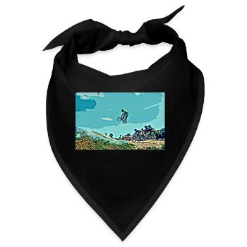 BMX Rennen Rennen ATV Motocross - Bandana - Schwarz - Vorne