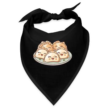 Süße Maultaschen Comic - Bandana - Schwarz - Vorne