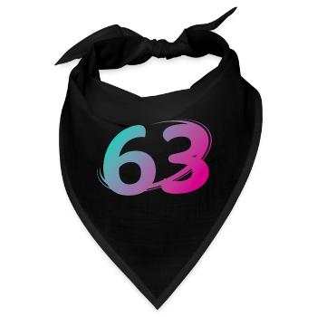 Nummer 63 mehrfarbig - Bandana - Schwarz - Vorne