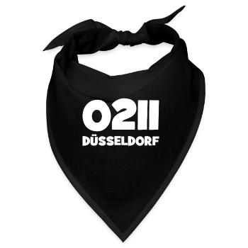 0211 Vorwahl Düsseldorf NRW Rhein - Bandana - Schwarz - Vorne