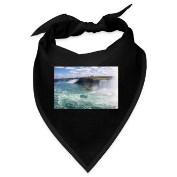 Die Skyline von Niagara City und das Panorama der Niagarafälle - Bandana - Schwarz - Vorne