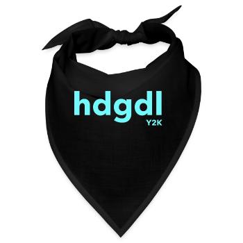 hdgdl hab dich ganz doll liebY2K türkis - Bandana - Schwarz - Vorne