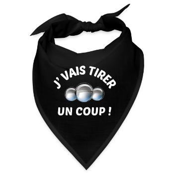 Petanque-Kugeln, Petanque, Schalen - Bandana - Schwarz - Vorne