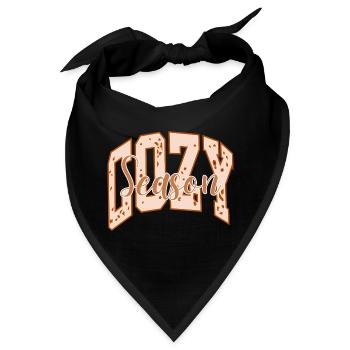 Cozy Season Explosionsmuster und fette Typografie - Bandana - Schwarz - Vorne