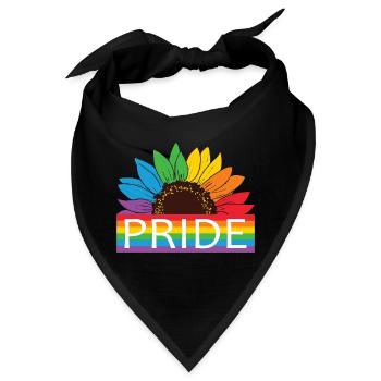Pride Sonnenblume Rainbow - Bandana - Schwarz - Vorne