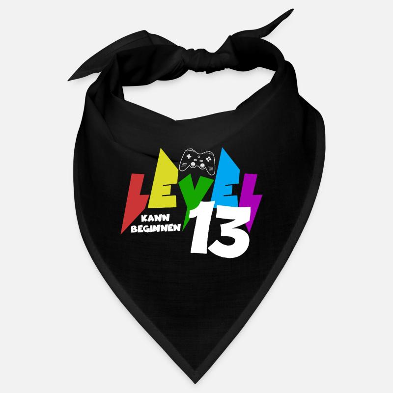 Level 13 Colored Gaming Motif for the 13th Birthday Bandana