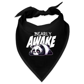 Früh erwachen Panda Illustration - Bandana - Schwarz - Vorne