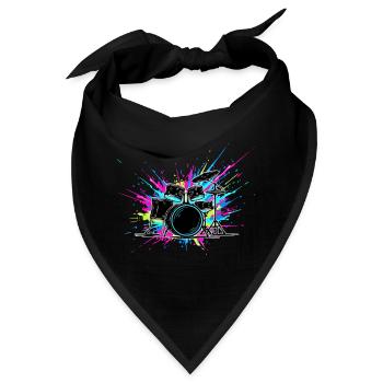 Schlagzeug Schlagzeug Schlagzeug - Bandana - Schwarz - Vorne