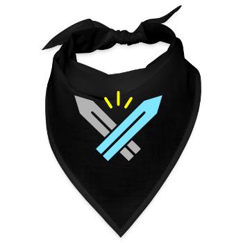 Pixel Schwerter RPG Gaming Retro Vektor - Bandana - Schwarz - Vorne