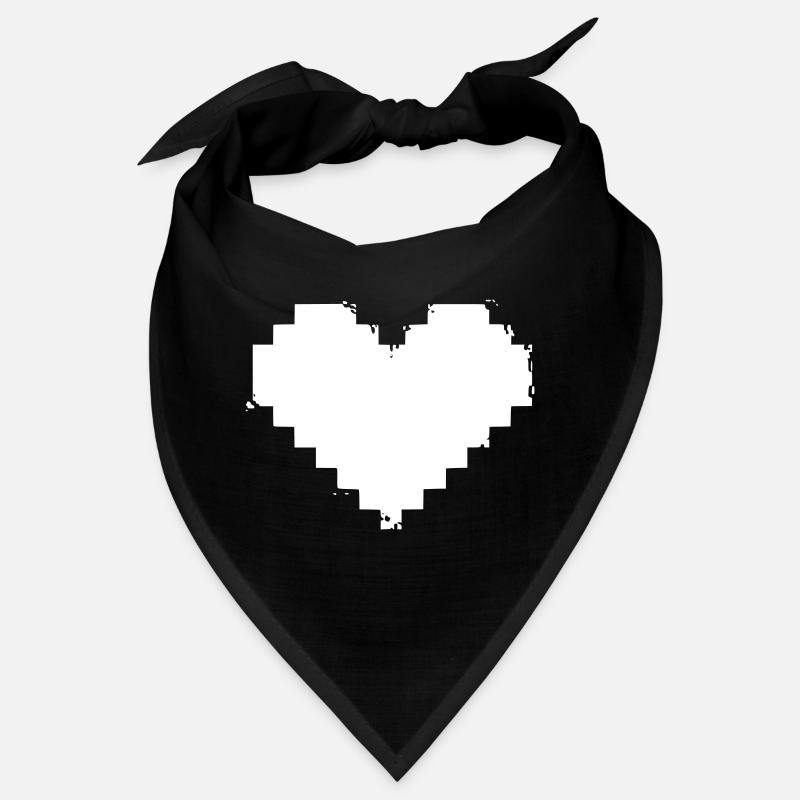 Pixel Herz Grunge Effekt Bandana