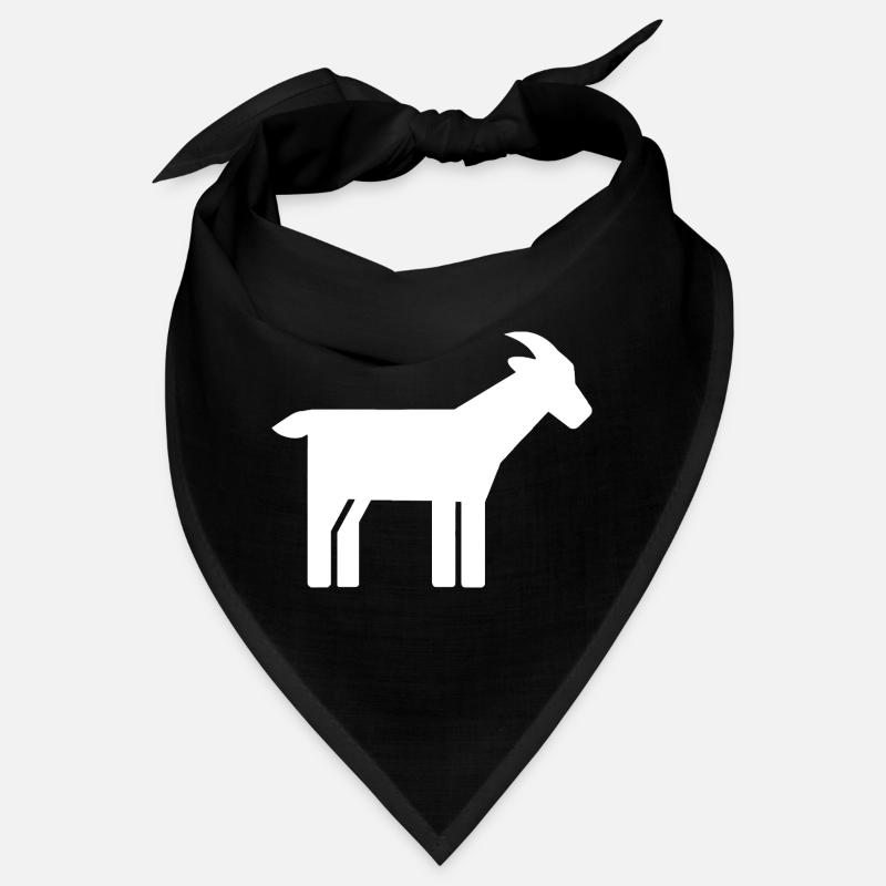 Graphisme minimaliste de silhouette de chèvre Bandana