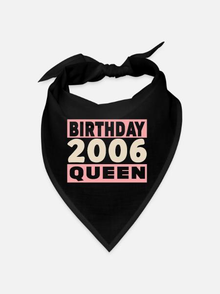 birthday queen 20 ans 2006 Anniversaire - Bandana - noir - Devant