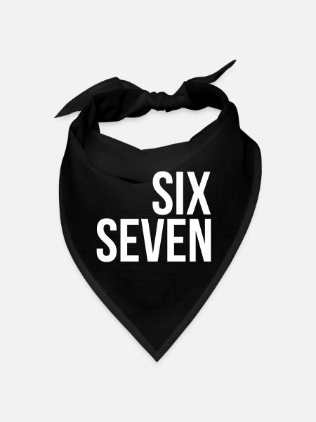67 texte « six sept » - Bandana - noir - Devant