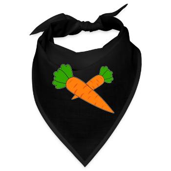 Möhren - Bandana - Schwarz - Vorne