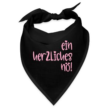 Absage - Herzliches Nö - Bandana - Schwarz - Vorne