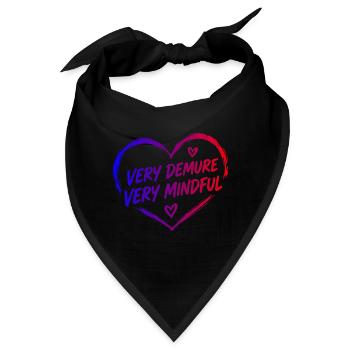 Very Demure Very Mindful Achtsamkeit Spruch - Bandana - Schwarz - Vorne