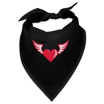 Flying Heart - Bandana - Schwarz - Vorne