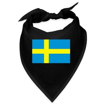 Nationalflagge von Schweden - Bandana - Schwarz - Vorne