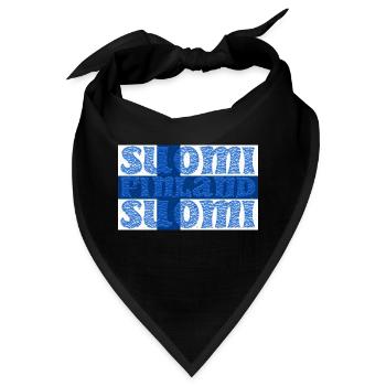Finnland Finnland-Flagge - Bandana - Schwarz - Vorne