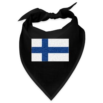 Finnland-Flagge Kristall - Bandana - Schwarz - Vorne
