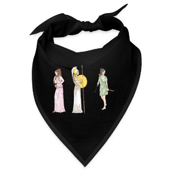 Antike Frauen - Bandana - Schwarz - Vorne