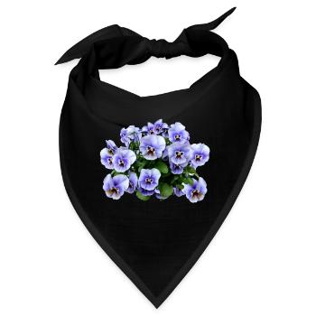flowers lilies tulips orchids sunflower dahlia ger - Bandana - Schwarz - Vorne