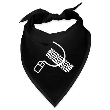 Maus und Tastatur wie Hammer und Sichel - Bandana - Schwarz - Vorne