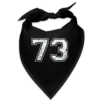 73 in weiß im Vintage-Look - Bandana - Schwarz - Vorne