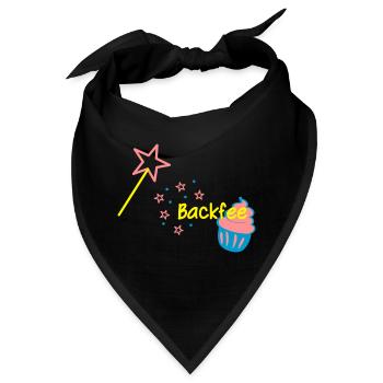 Backfee Schürze Cupcaki - Bandana - Schwarz - Vorne