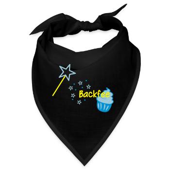 Cupcaki Backfee - Bandana - Schwarz - Vorne