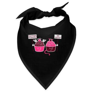 Cupcake - Muffin - Törtchen - Engel - Teufel - 3C - Bandana - Schwarz - Vorne