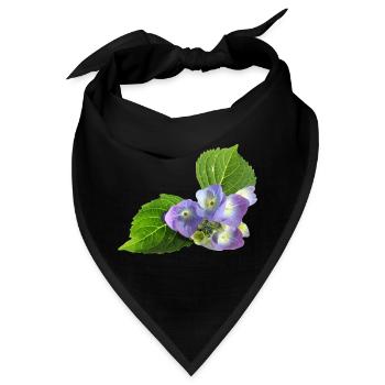 veilchen blume blüte natur - Bandana - Schwarz - Vorne