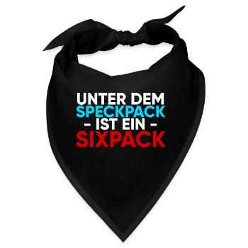 Sixpack Muskelmann muskeln - Bandana - Schwarz - Vorne
