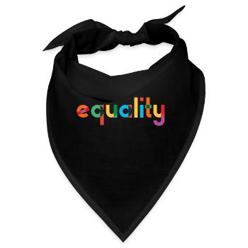 Equality - Rainbow Typography - Bandana - Schwarz - Vorne