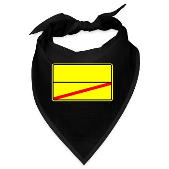 Ortsschild Vorlage Symbol - Bandana - Schwarz - Vorne