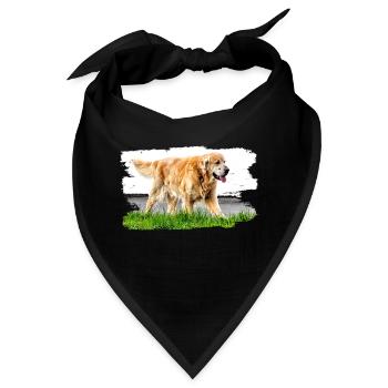 Golden Retriever sind robust und wetterfest - Bandana - Schwarz - Vorne