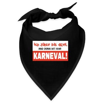 Karneval - Bandana - Schwarz - Vorne