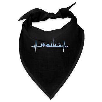 Hamburg Skyline Hamburger Hafen Skyline - Bandana - Schwarz - Vorne