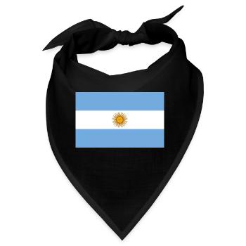 Argentinische Flagge - Bandana - Schwarz - Vorne