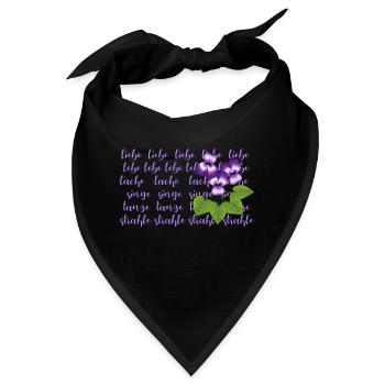 Veilchen, liebe, lebe lache - Bandana - Schwarz - Vorne