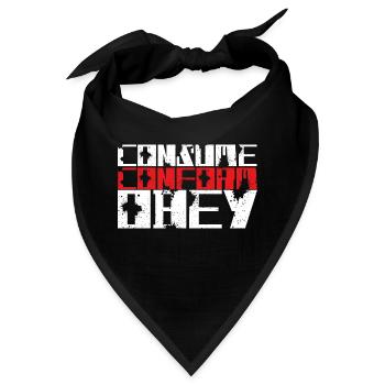 Consume Conform Obey! - Bandana - Schwarz - Vorne