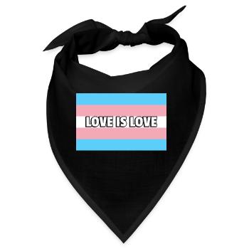 Trans Pride Liebe ist Liebe - Bandana - Schwarz - Vorne