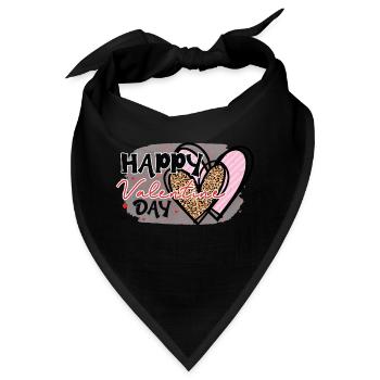 Alles Gute zum Valentinstag! - Bandana - Schwarz - Vorne