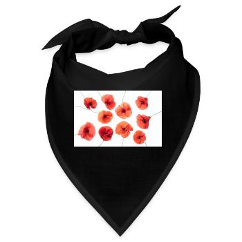 MOHNBLUME Rot Weiss - Bandana - Schwarz - Vorne